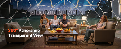 SucceBuy Garden Dome Tent Weatherproof Geodesic Dome Greenhouse with Window PVC Igloo Tents for Backyard Patios Camping Party