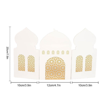 Islamic Acrylic Folding Screen Hollow Pattern Desktop Decor (MAC402)