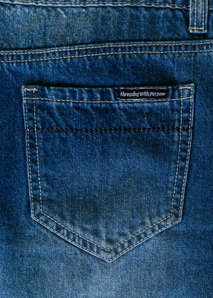 Jennifer A-Line Long Denim Skirt