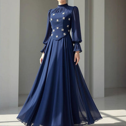 Jewel Embellished Maxi Dress (MS393)