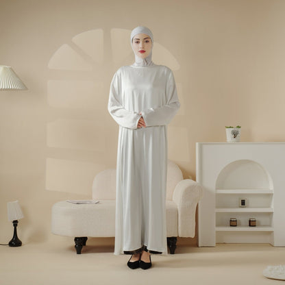 Petal Glow Hand-Embroidered Open Abaya — Secret Garden Series (MOA295)
