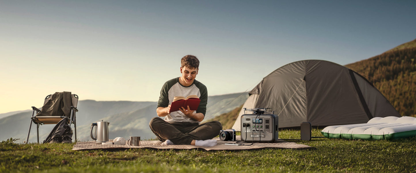 BLUETTI AC50B Portable Power Station | 700W 448Wh Solar Generator Lightweight for Outdoor Camping RV Travel Home Backup Emergenc