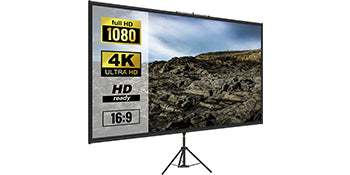 SucceBuy 100 Inch Tripod Projector Screen with Stand 16:9 4K HD Portable Projection Home Cinema for Indoor & Outdoor Projection