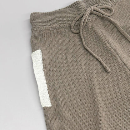 Textured Knit Sweater & Wide-Leg Trouser Set(MS448)