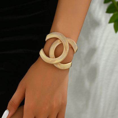 Unique Coil Spring Bangle Statement Wrist Accessory (MAC416)